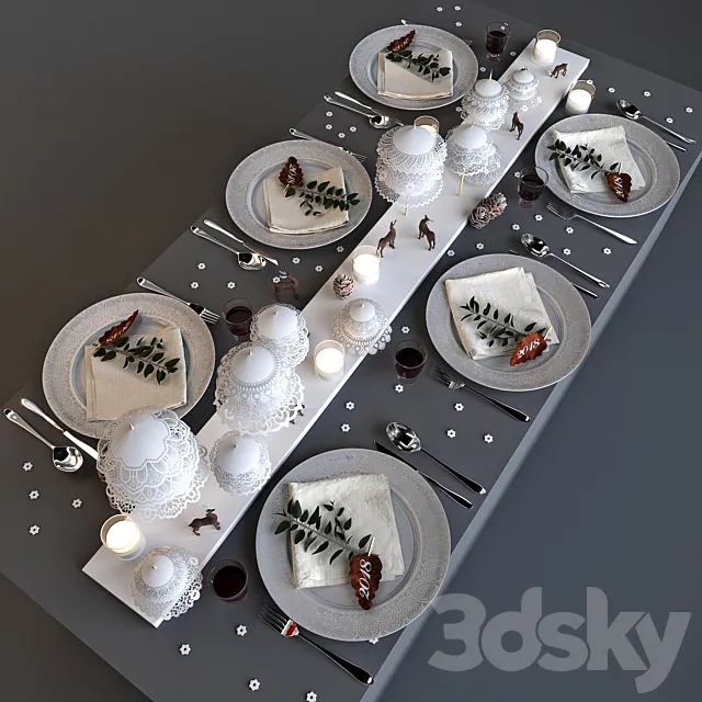 New Year Serving Deer 3DModel