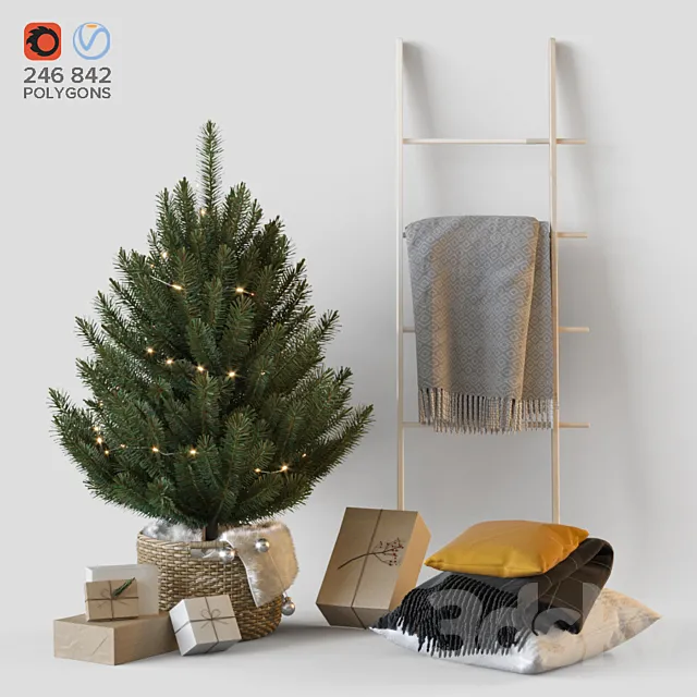 New year set 3D Model