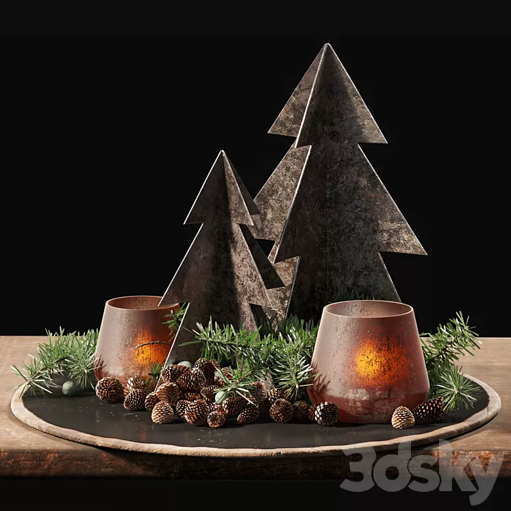 New Years decor 3D Model Free Download New Years decor 3D Model Free Download