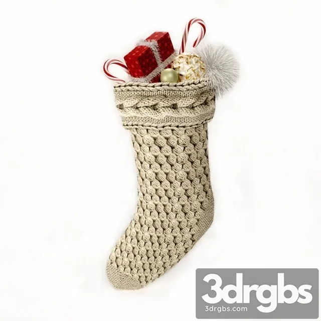 New Years Stocking 3D Model Download New Years Stocking 3D Model Download