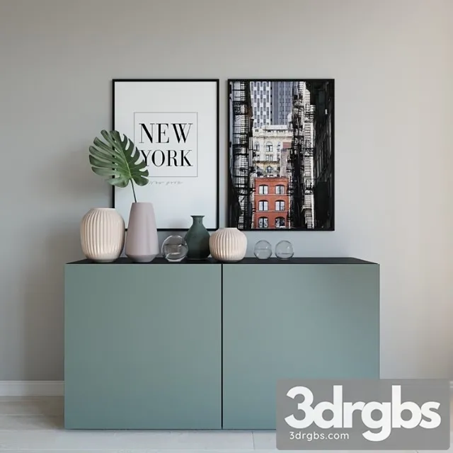 New york decor set 3D Model Download