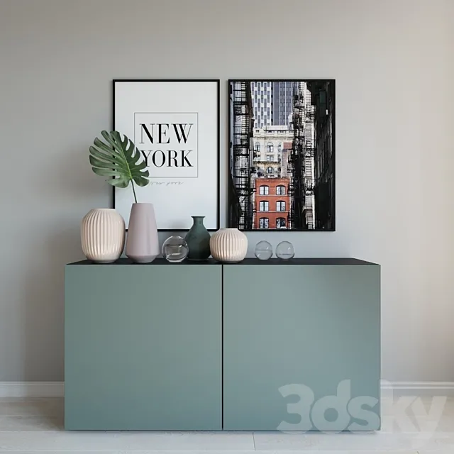 New York Decor Set 3DModel New York Decor Set 3DModel