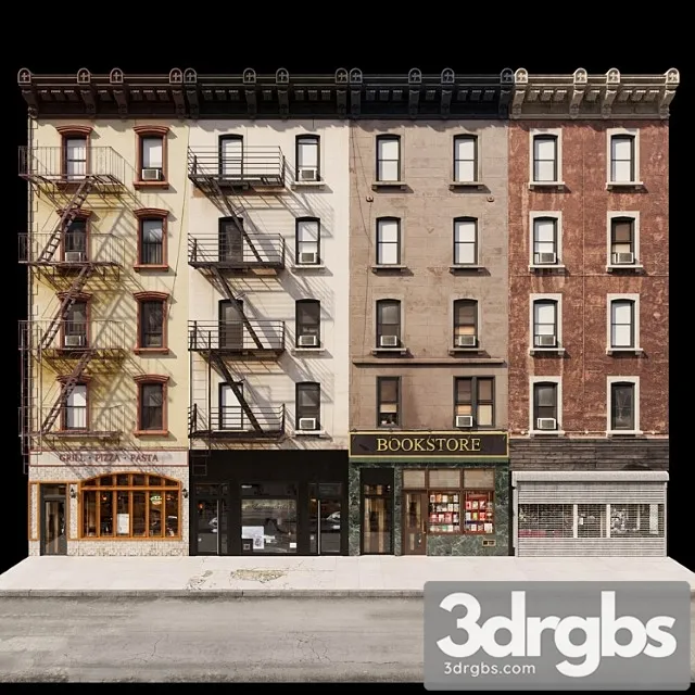 New York Facade 2 3D Model Download New York Facade 2 3D Model Download