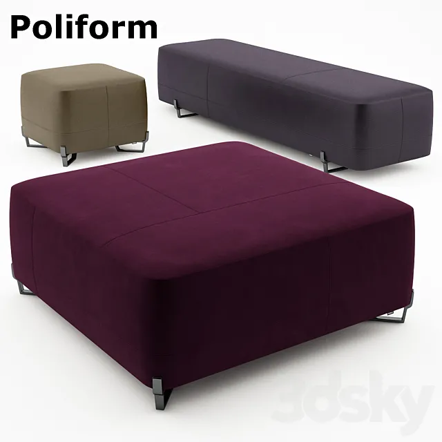 New York poufs – Poliform (news milano 2017) 3DModel New York poufs – Poliform (news milano 2017) 3DModel