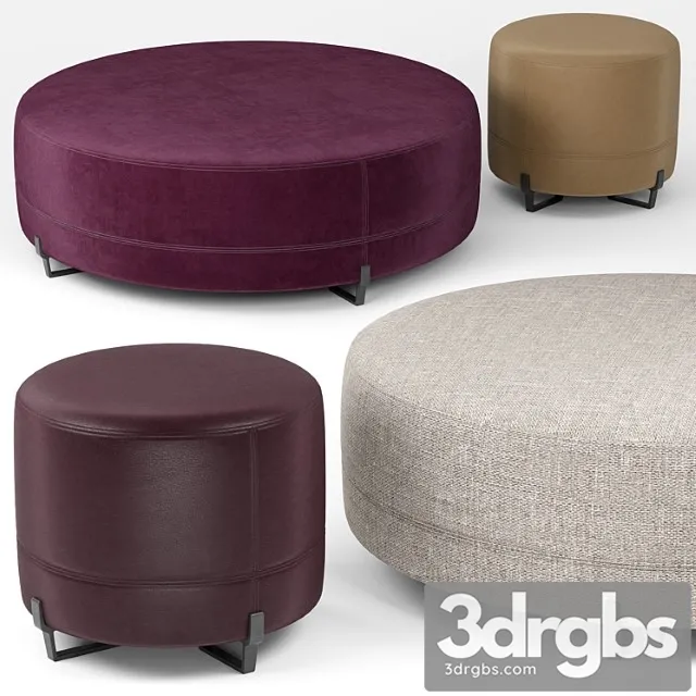 New york round poufs – poliform 2 3D Model Download