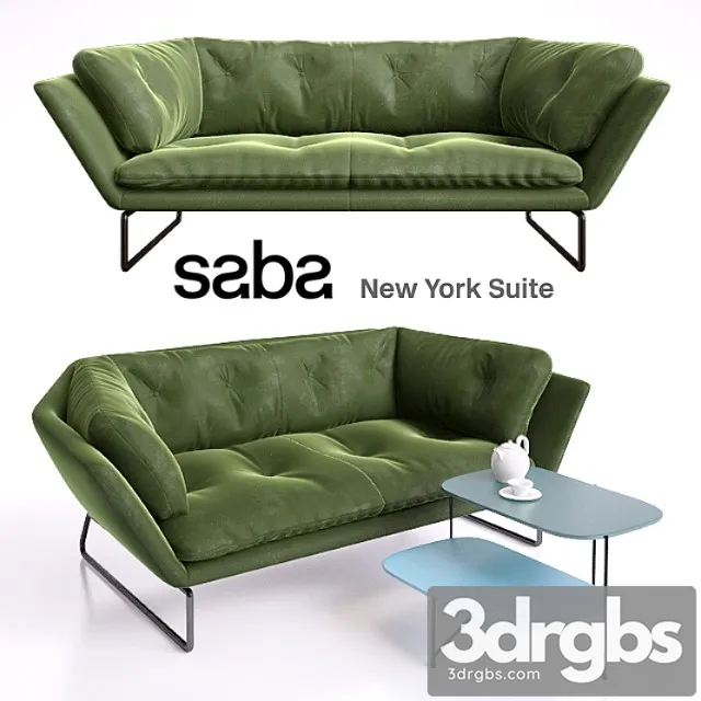 New York Suite By Saba Italia 2 Seater And Haiku 3 3D Model Download