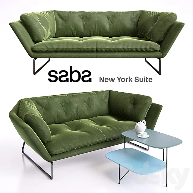 New York Suite by Saba Italia – 2 Seater and Haiku 3D Model New York Suite by Saba Italia – 2 Seater and Haiku 3D Model