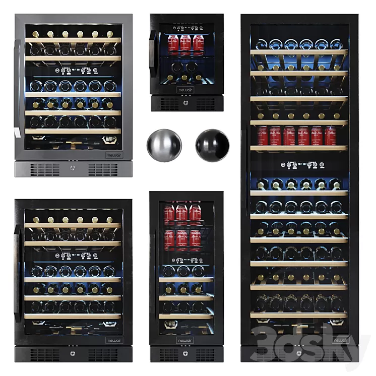 Newair wine cooler cabinet 3D Model