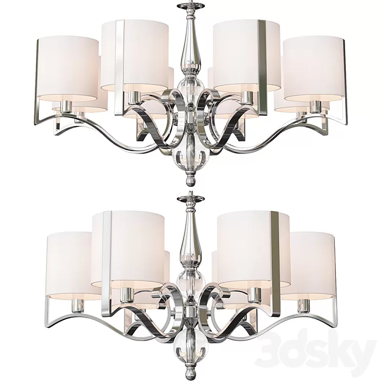 Newport Chandeliers Set 3D Model
