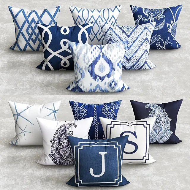 NEWPORT COLLECTION COMMODORE PILLOW_2 3D Model NEWPORT COLLECTION COMMODORE PILLOW_2 3D Model