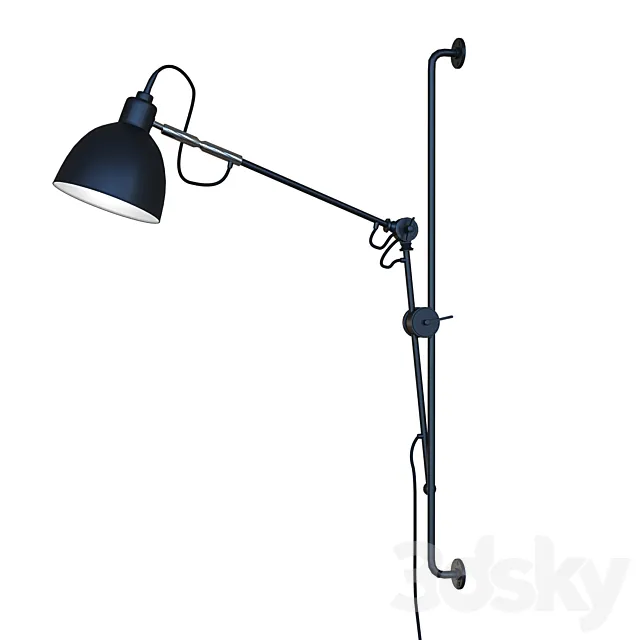 Newrays adjustable antique industrial swing arm wall lamp 3DModel