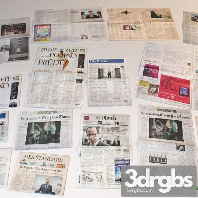 Newspaper 1 3D Model Download Newspaper 1 3D Model Download