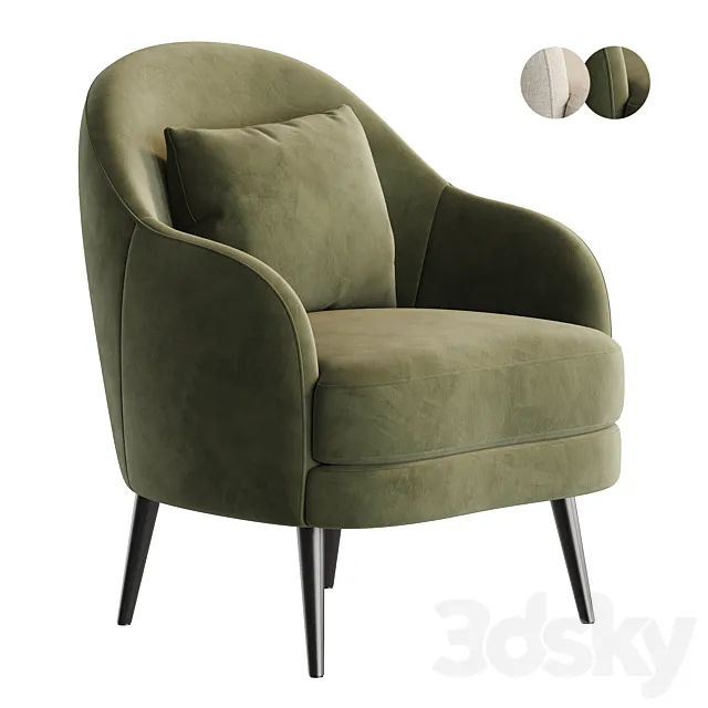 Newton Armchair by Dantone Home 3D Model Newton Armchair by Dantone Home 3D Model