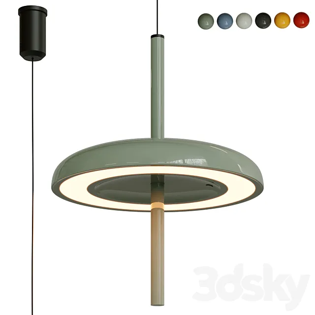 Nexia Porte Suspended Lamp In 6 Colors 3D Model