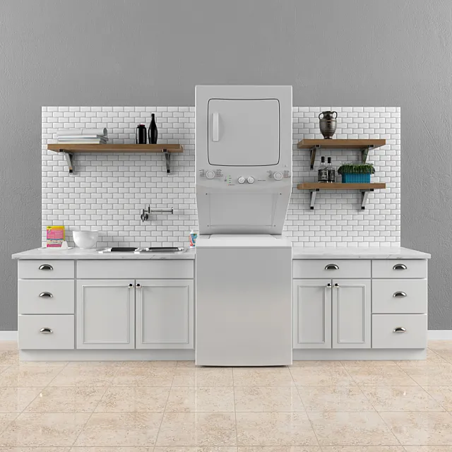 Next Gen stacked laundry – Frigidaire 3D Model