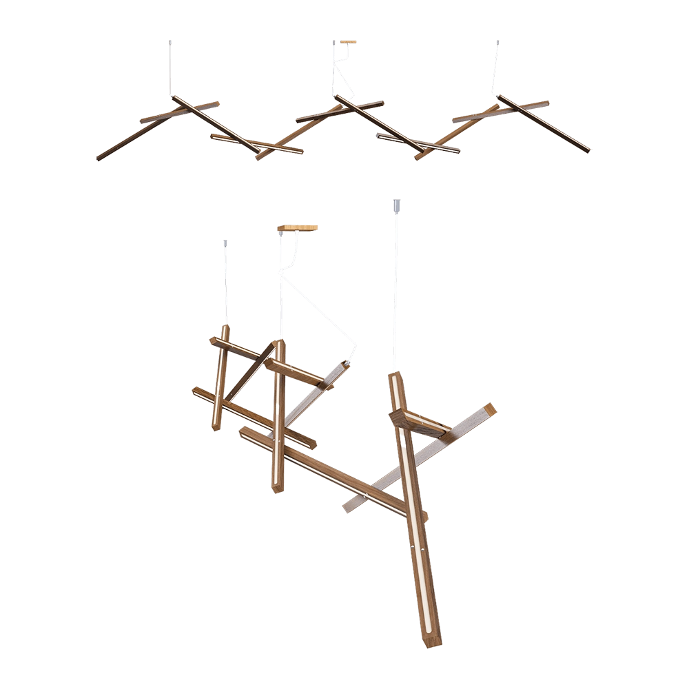NEXT LEVEL DESIGN STUDIO – Chandelier DNA Horizontal 3D Model