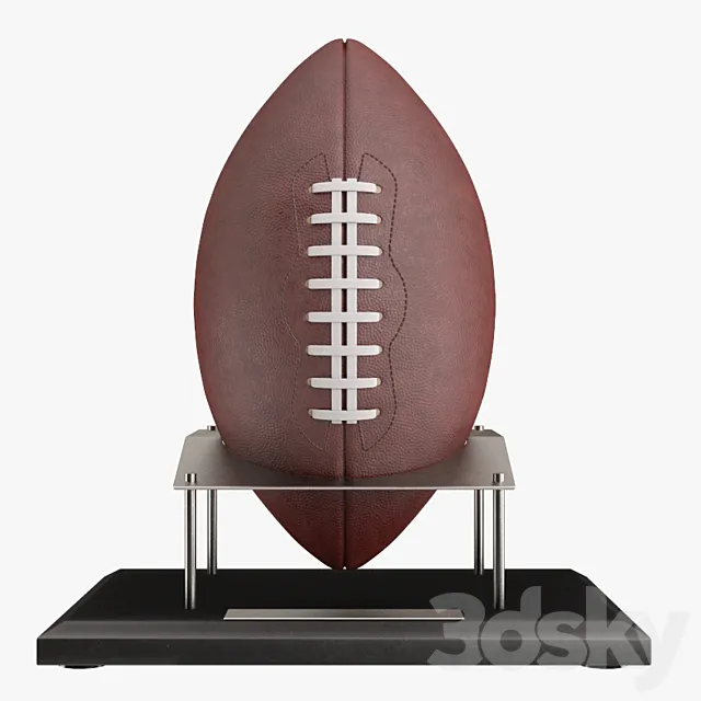 NFL Football Ball with Stand 3D Model