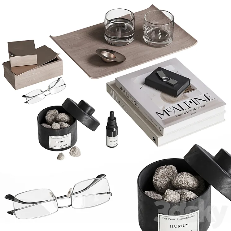 NG6 Decorative Set 3D Model Free Download