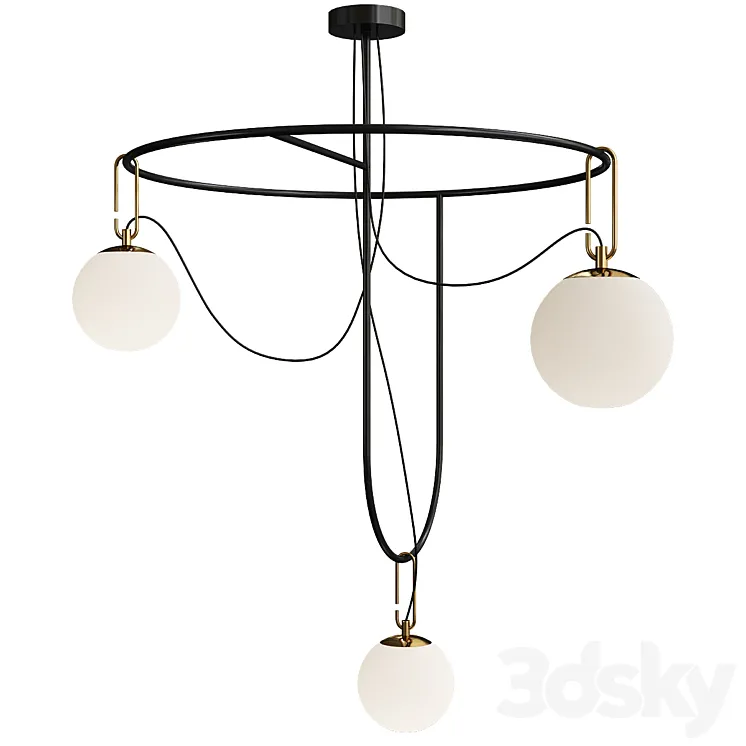 Nh s4 circular chandelier 3D Model Free Download