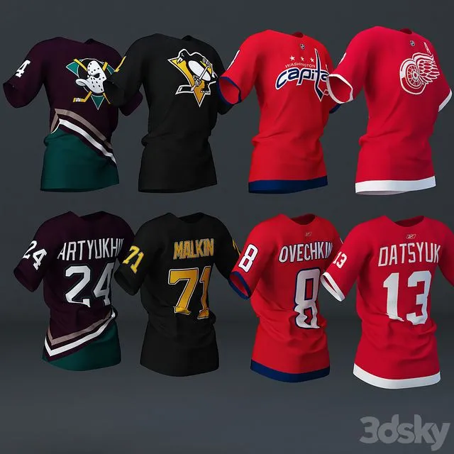 NHL Fan T-shirts 3D Model