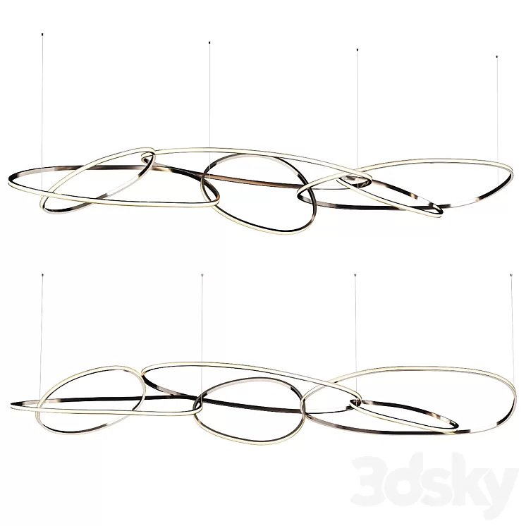 Niamh Barry Unfolded Suspended Light Sculpture 3D Model Free Download