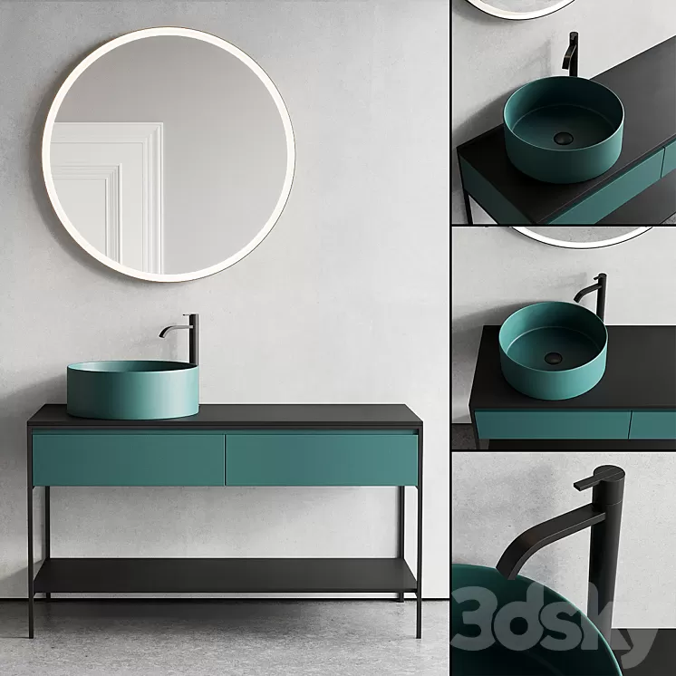 Nic Design Bridge Vanity unit Set 2 3D Model Nic Design Bridge Vanity unit Set 2 3D Model