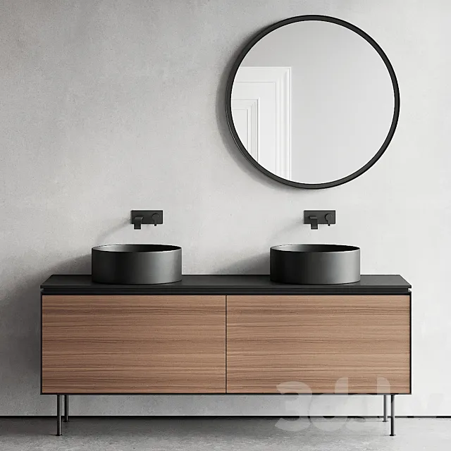 Nic Design Lama Vanity unit Set 3 3D Model