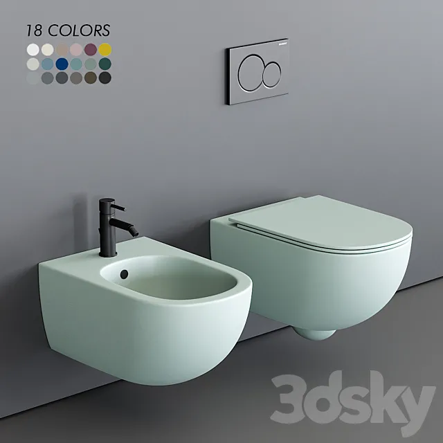 Nic Design Pin Wall-Hung WC 3DModel