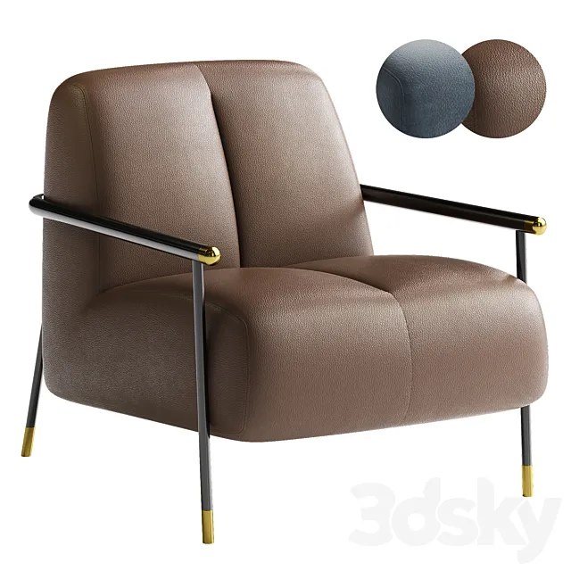 Nice Armchair by Saloni 3D Model