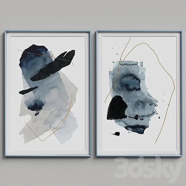 Nice Picture Frames Set 26 3D Model