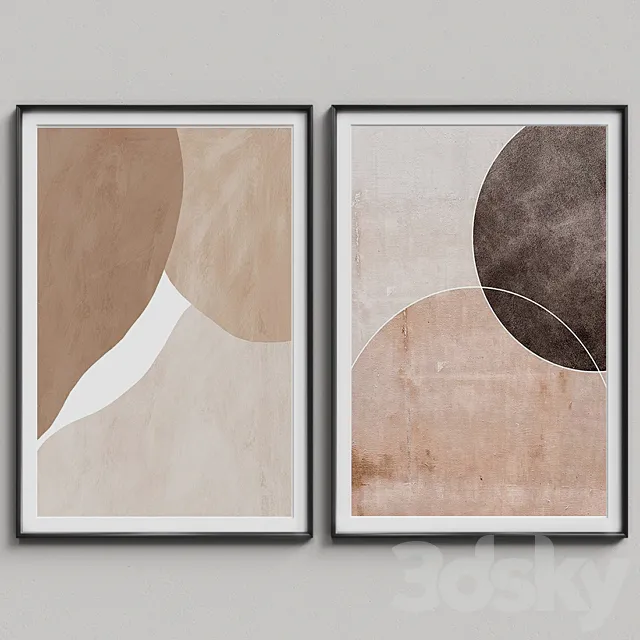 Nice Picture Frames Set 48 3D Model