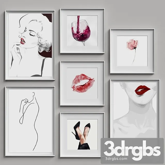 Nice picture frames set 51 3D Model Download Nice picture frames set 51 3D Model Download