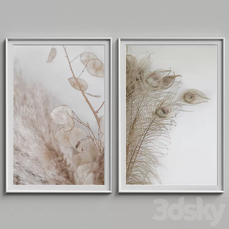Nice Picture Frames Set 62 3D Model
