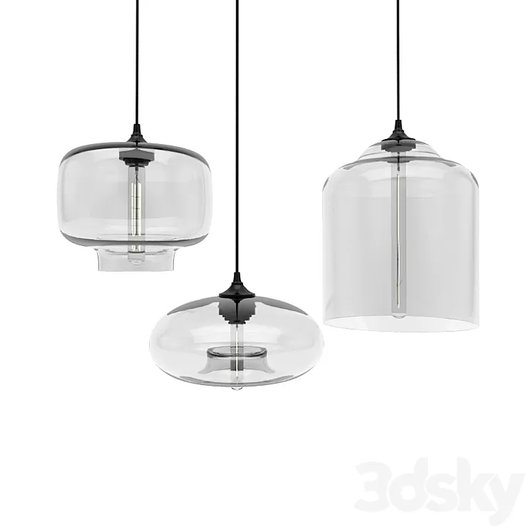 Niche Modern Pendant_Set 1 3D Model
