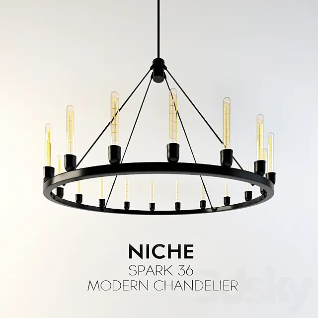 NICHE SPARK 36 MODERN CHANDELIER 3DModel NICHE SPARK 36 MODERN CHANDELIER 3DModel