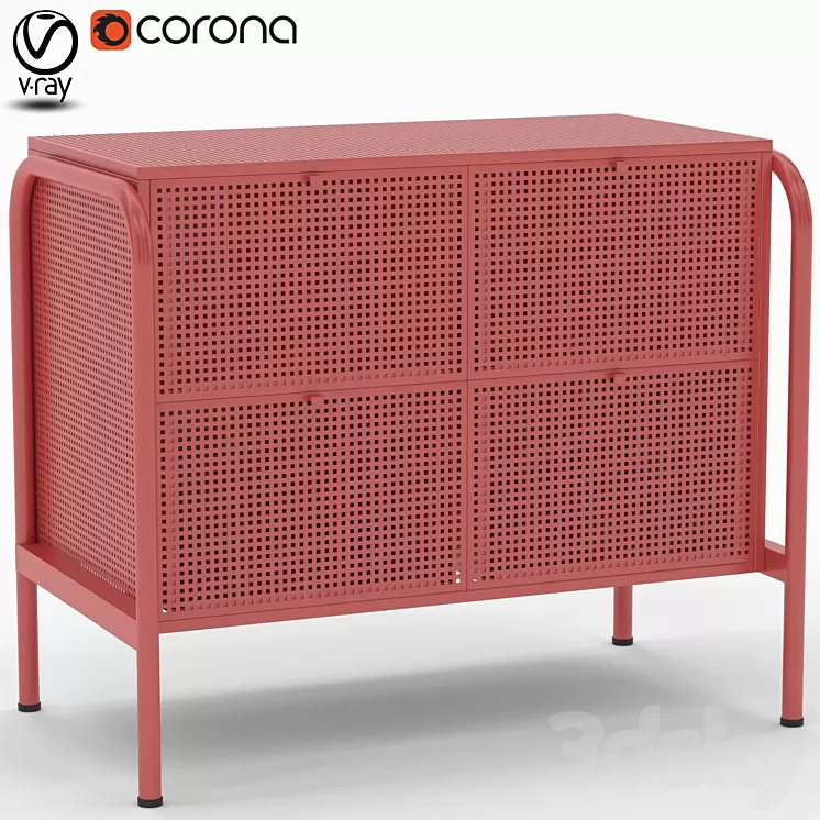 Nickebi chest of drawers with 4 drawers | IKEA 3D Model