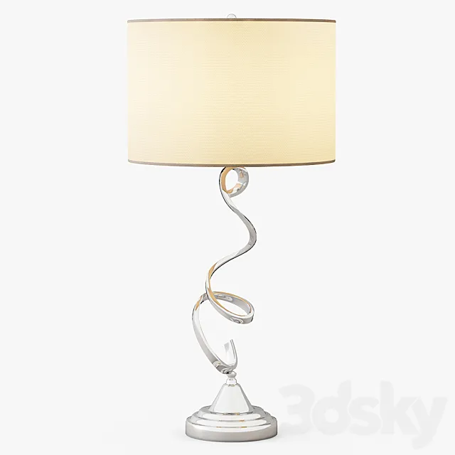 Nickel Swirl Table Lamp 3D Model
