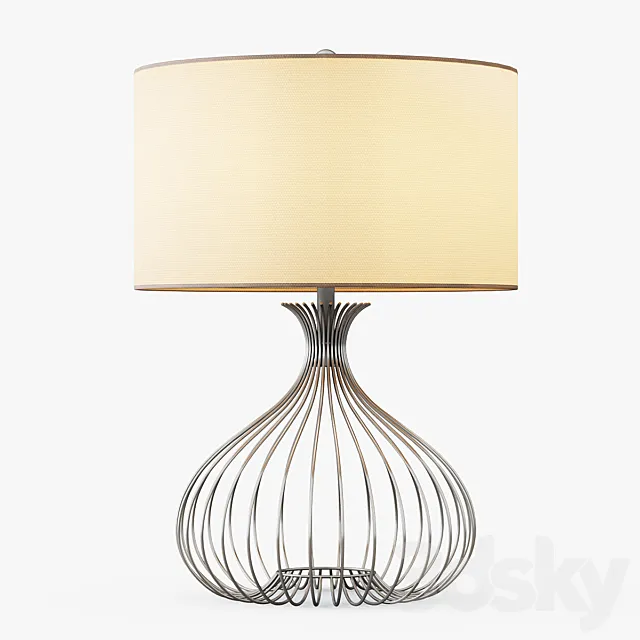 Nickel Wire Table Lamp 3DModel
