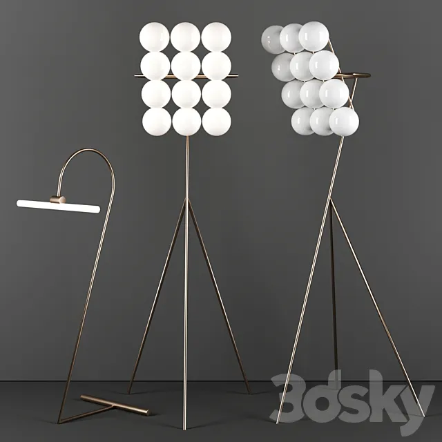 Niclas jorgensen floor lamps 3D Model Niclas jorgensen floor lamps 3D Model