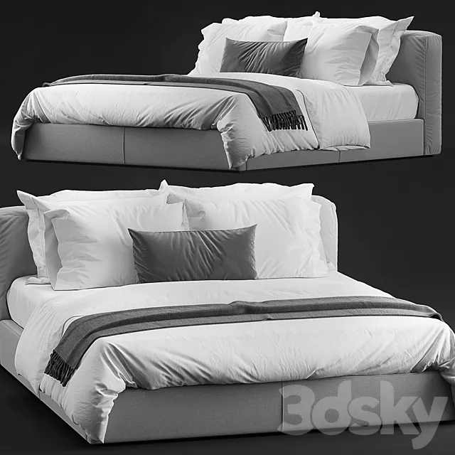 Nicoline Italia Soft bed 3D Model Nicoline Italia Soft bed 3D Model