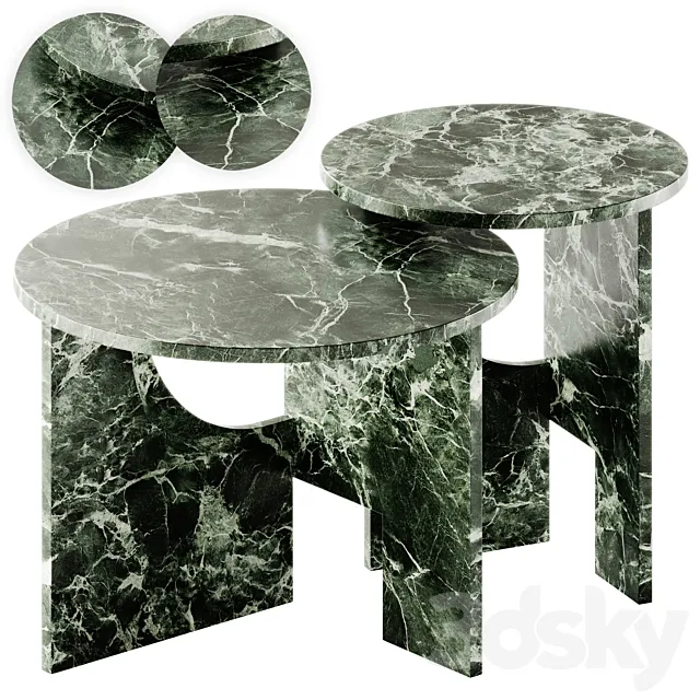 NICOLINE MONDRIAN Round marble coffee table 3D Model NICOLINE MONDRIAN Round marble coffee table 3D Model