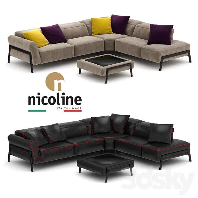 Nicoline zante sofa pouf 3DModel