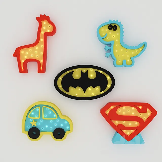 Night Lights Dim Dom Shop 3D Model