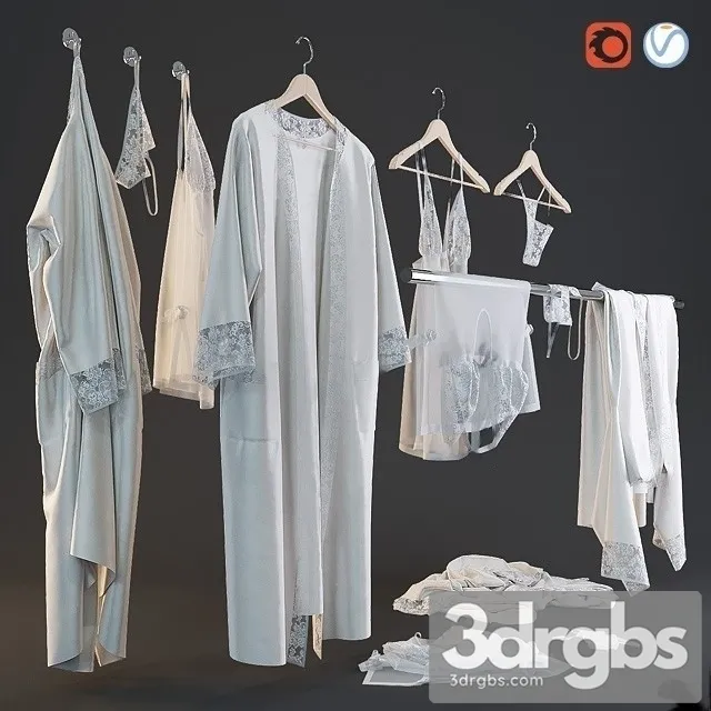Nightgown Clothes 3D Model Download