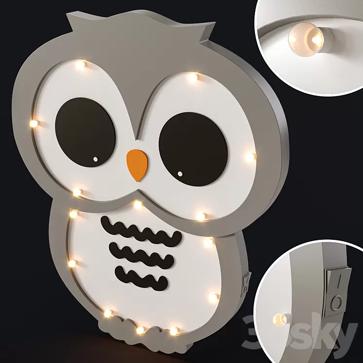 “Nightlight for the childrens “”Owl””” 3D Model