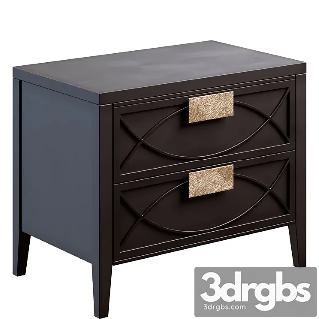 Nightstand Amelie Black Nightstand 3D Model Download