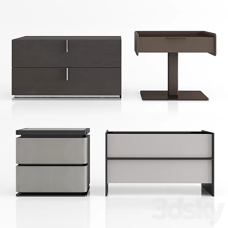 Nightstand collection 3D Model