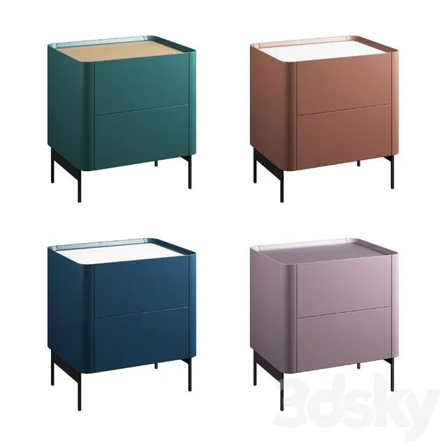 Nightstand Iris Modern 3D Model Nightstand Iris Modern 3D Model