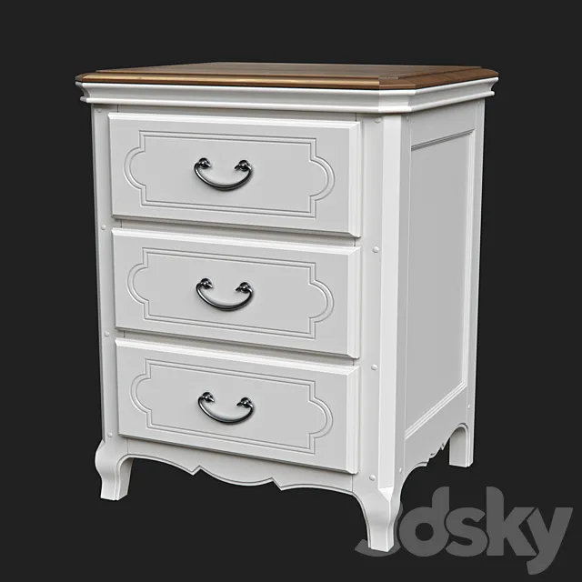 Nightstand Salon de Provence 3D Model Nightstand Salon de Provence 3D Model