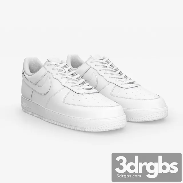 Nike af1 white 3D Model Download